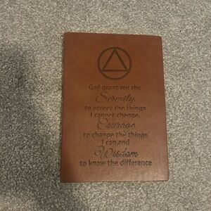 Brown Leather Journal with Inspirational Quote